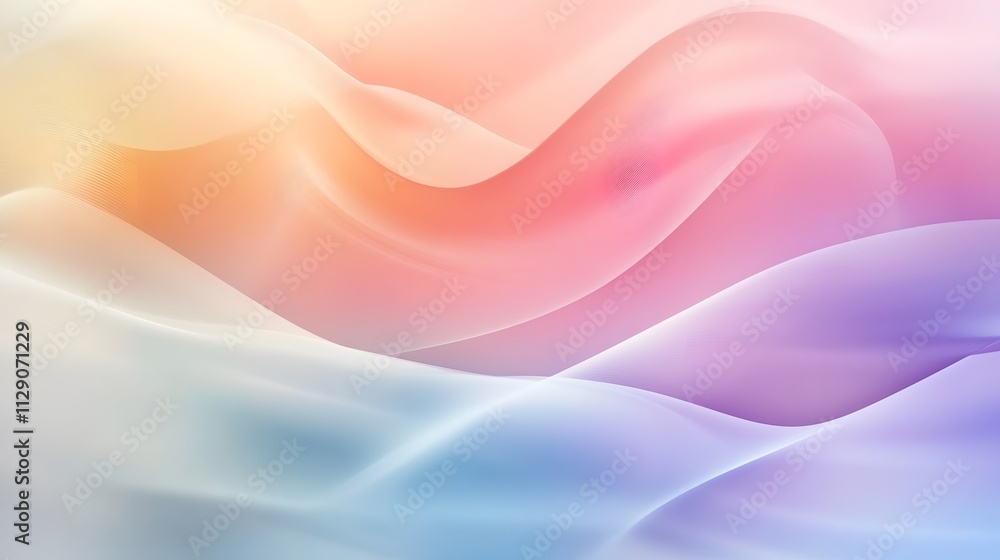 Fototapeta premium Abstract Pastel Wave Background Design