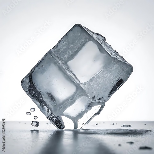 ice cubes on black