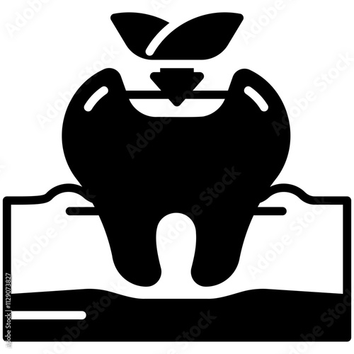 tooth filling Black Fill Icon