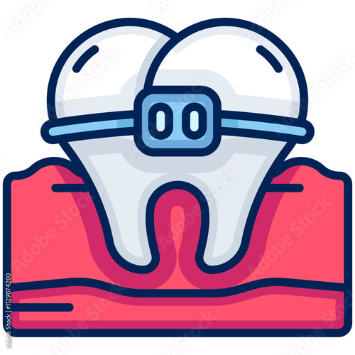 braces Filled Line Icon