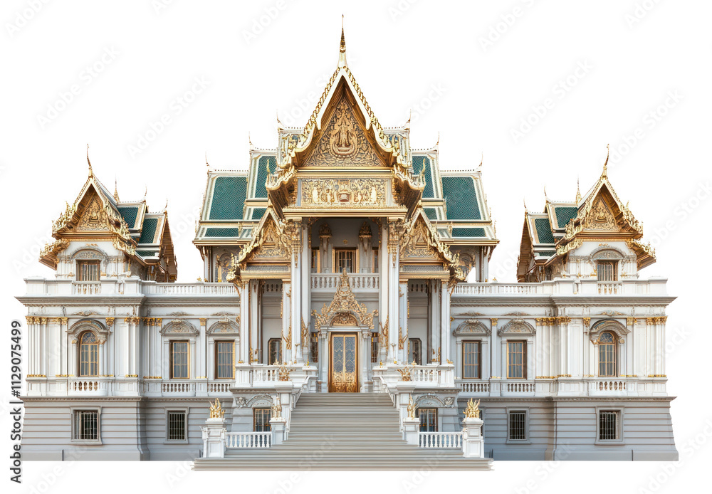 Naklejka premium PNG Architecture palace building thailand.