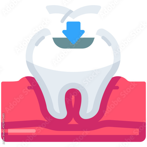 tooth filling Flat Icon