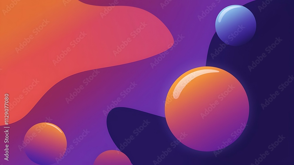 Abstract blue purple yellow and orange wavy background, bulb design background like meteor and galaxy Abstract blue purple yellow and orange wavy background, bulb design background like meteor and galaxy