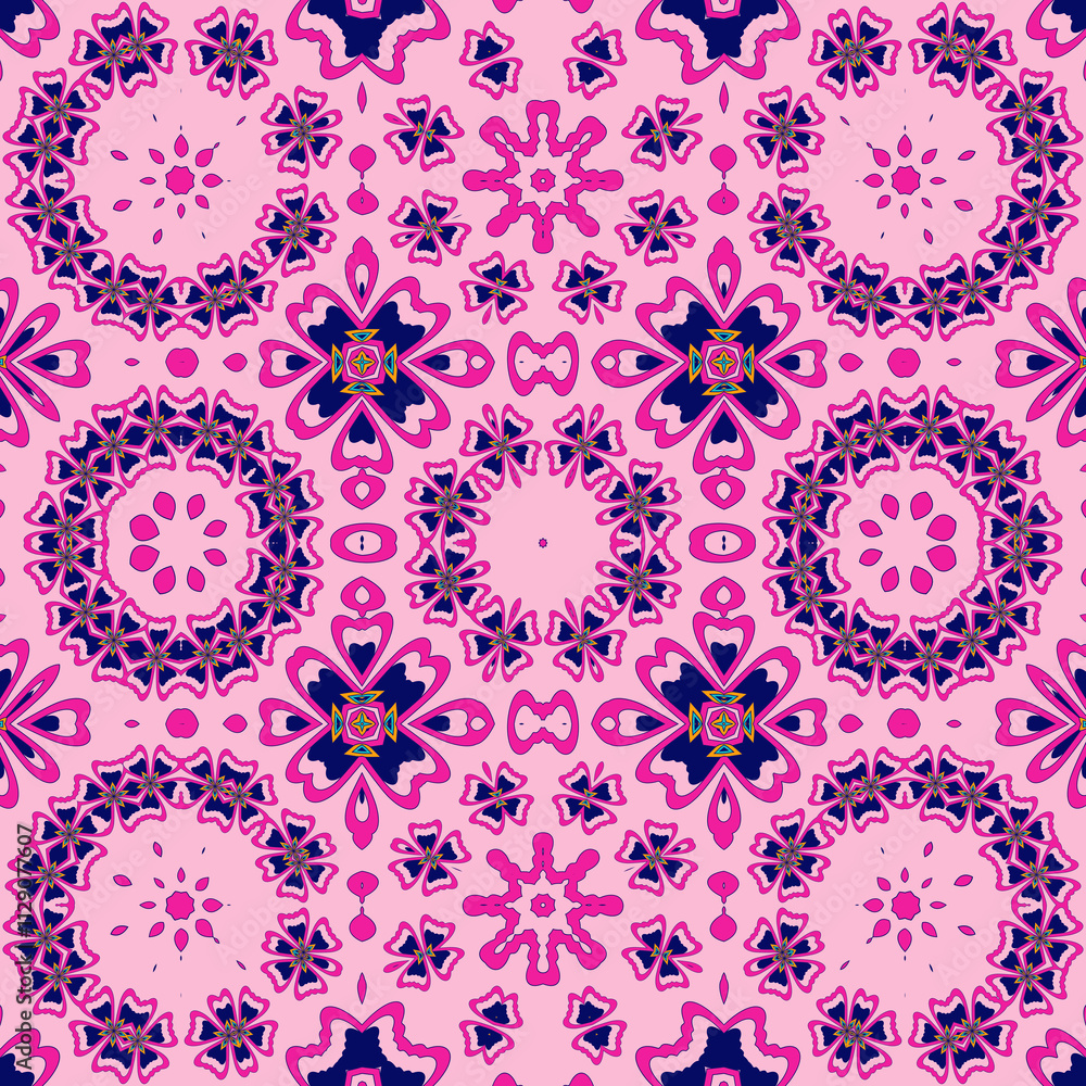 Pink Kaleidoscope Seamless pattern Pink Kaleidoscope Seamless pattern