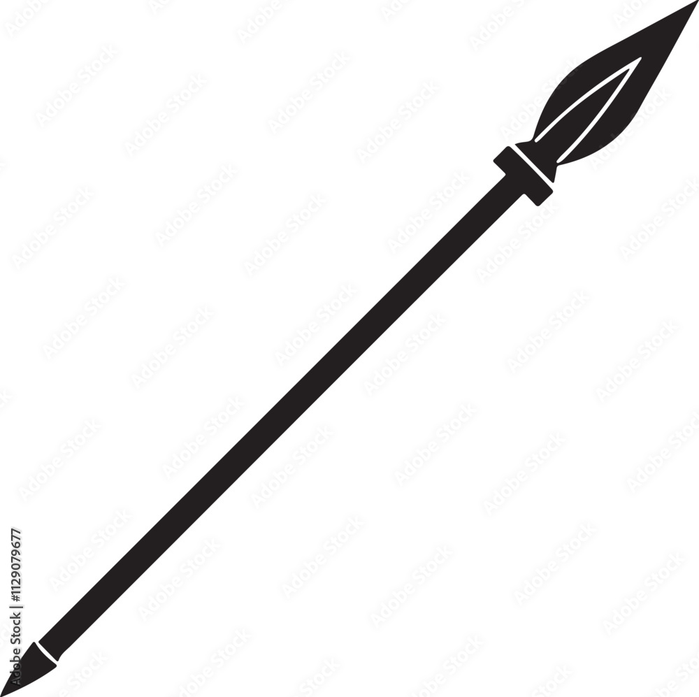 Spear , isolated vector illustration on white background. Spear , isolated vector illustration on white background.