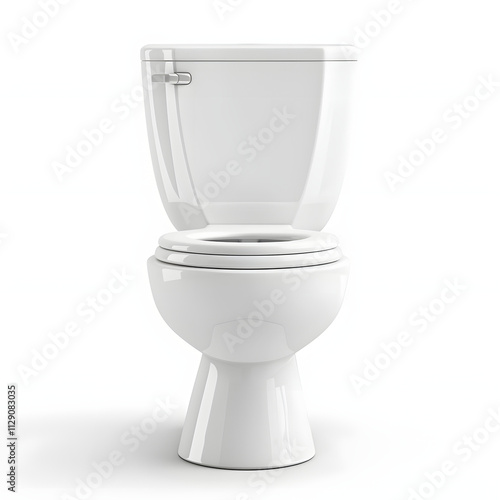 White toilet isolated on a white background, sanitary ceramic