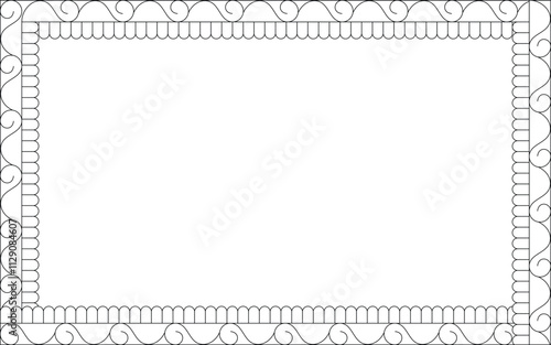 Vector Black and White Boarder designs for Frame and page decoration