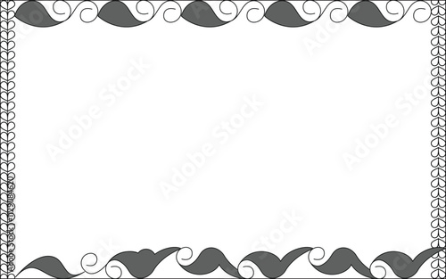 Vector Black and White Boarder designs for Frame and page decoration