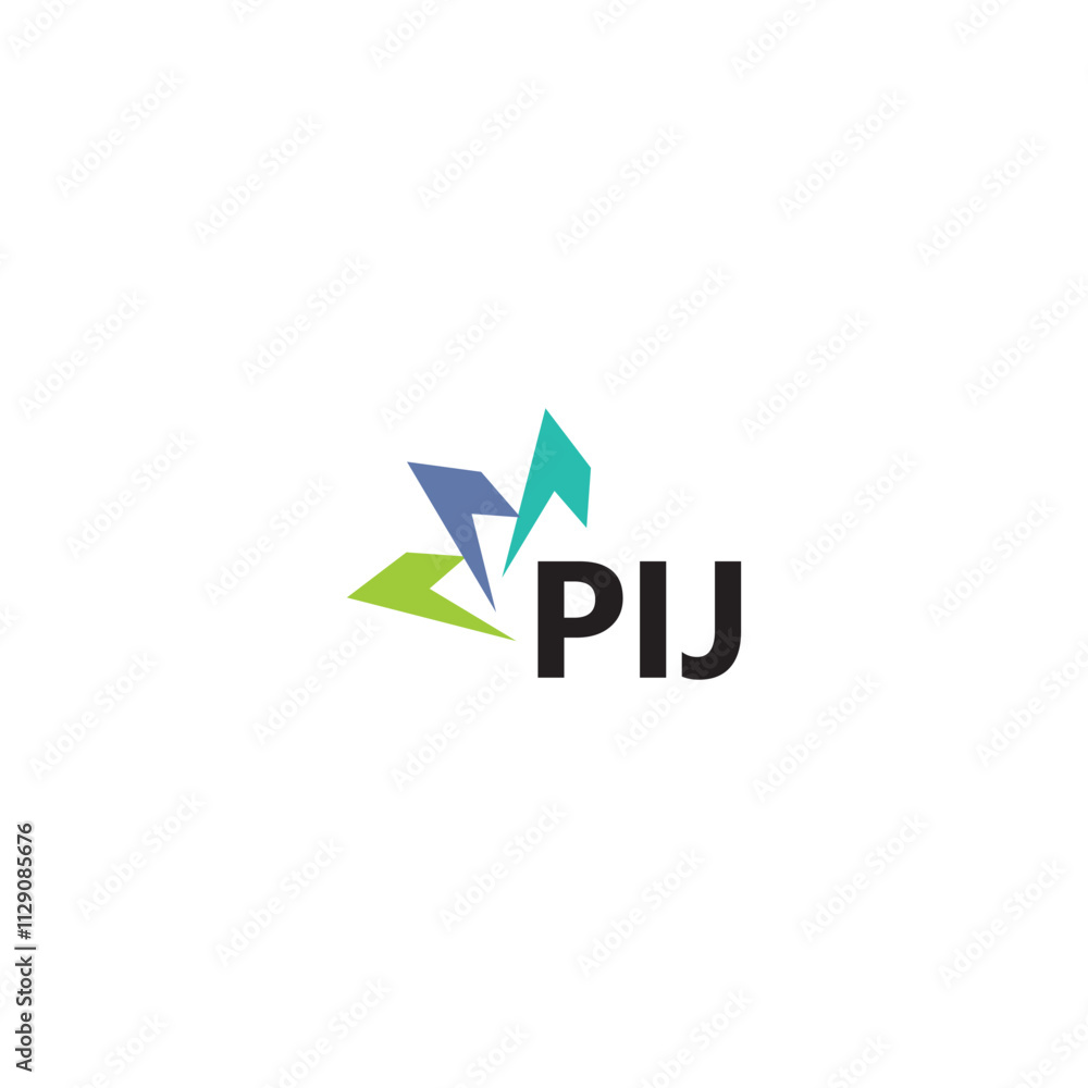 PIJ letter logo design on white background. Creative modern PIJ letter logo design. Vector design. PIJ letter logo design on white background. Creative modern PIJ letter logo design. Vector design.