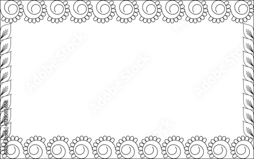 Vector Black and White Boarder designs for Frame and page decoration