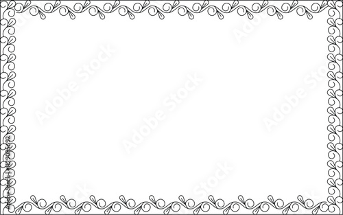 Vector Black and White Boarder designs for Frame and page decoration