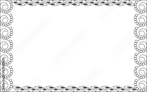 Vector Black and White Boarder designs for Frame and page decoration