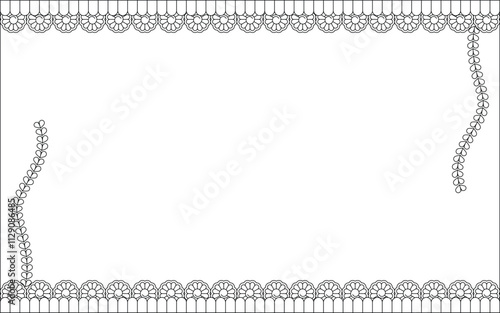Vector Black and White Boarder designs for Frame and page decoration