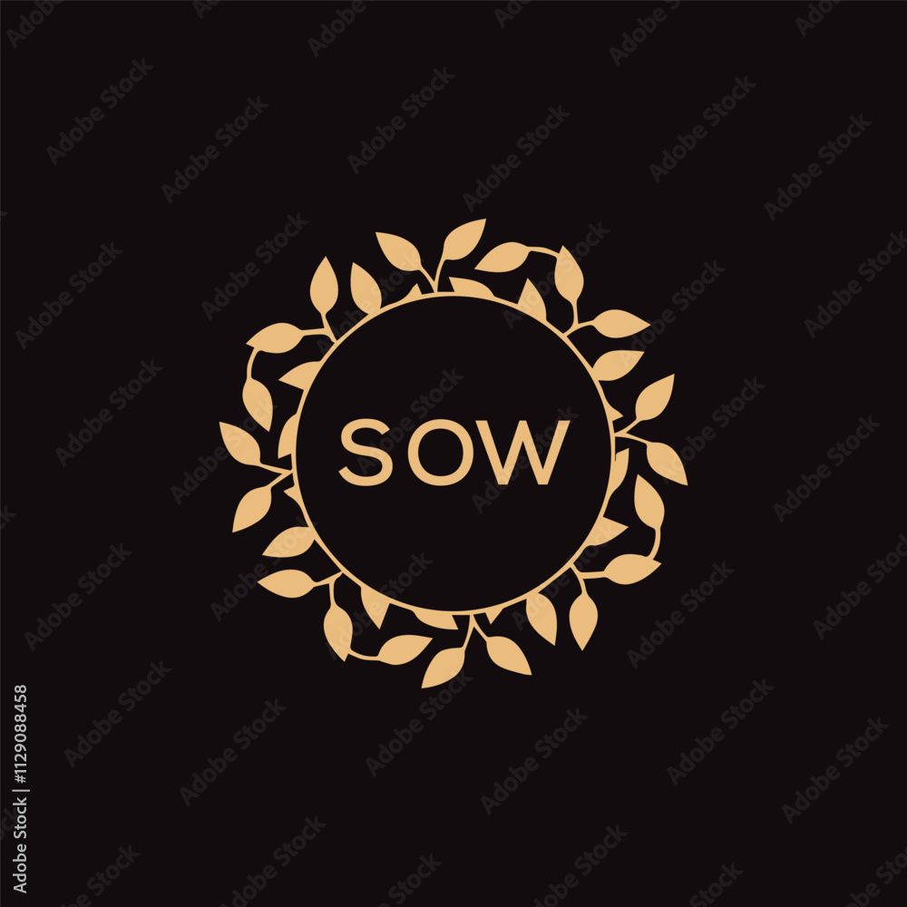 Naklejka premium SOW letter logo design .