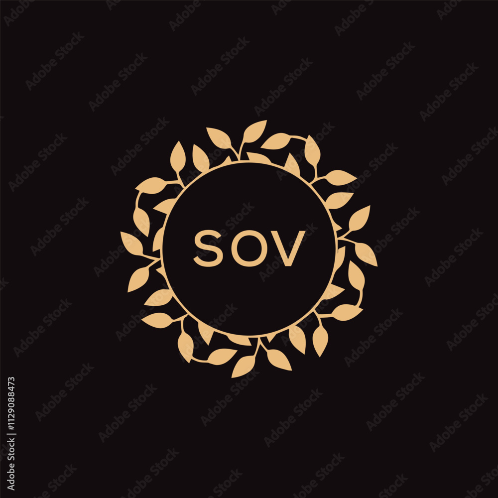 Fototapeta premium SOV letter logo design .