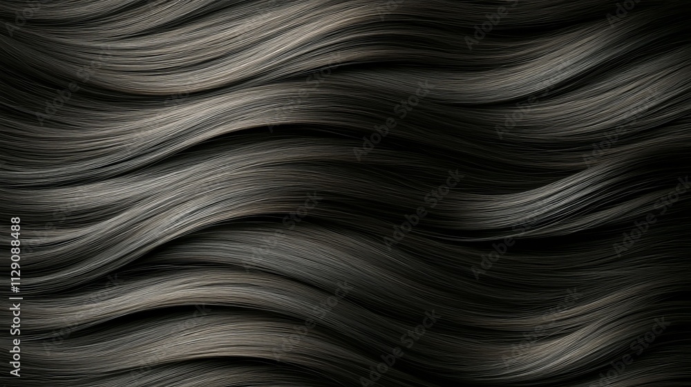 Sleek and Glossy Jet Black Straight Hair with Perfect Alignment and Photorealistic Detail in Warm Light Sleek and Glossy Jet Black Straight Hair with Perfect Alignment and Photorealistic Detail in Warm Light