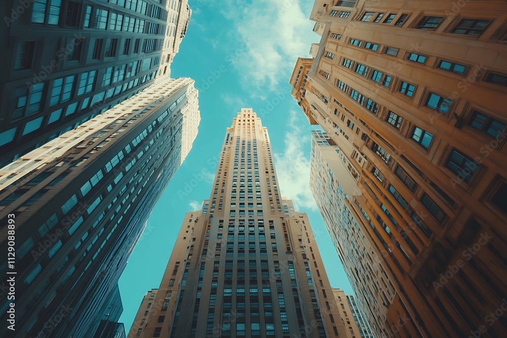 Obraz premium Modern City Buildings Daytime View