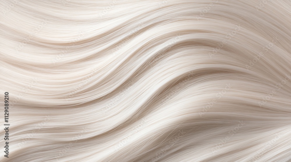 Sculpted Elegance: Platinum Silver Wavy Hair in Cool Light Close-Up Sculpted Elegance: Platinum Silver Wavy Hair in Cool Light Close-Up