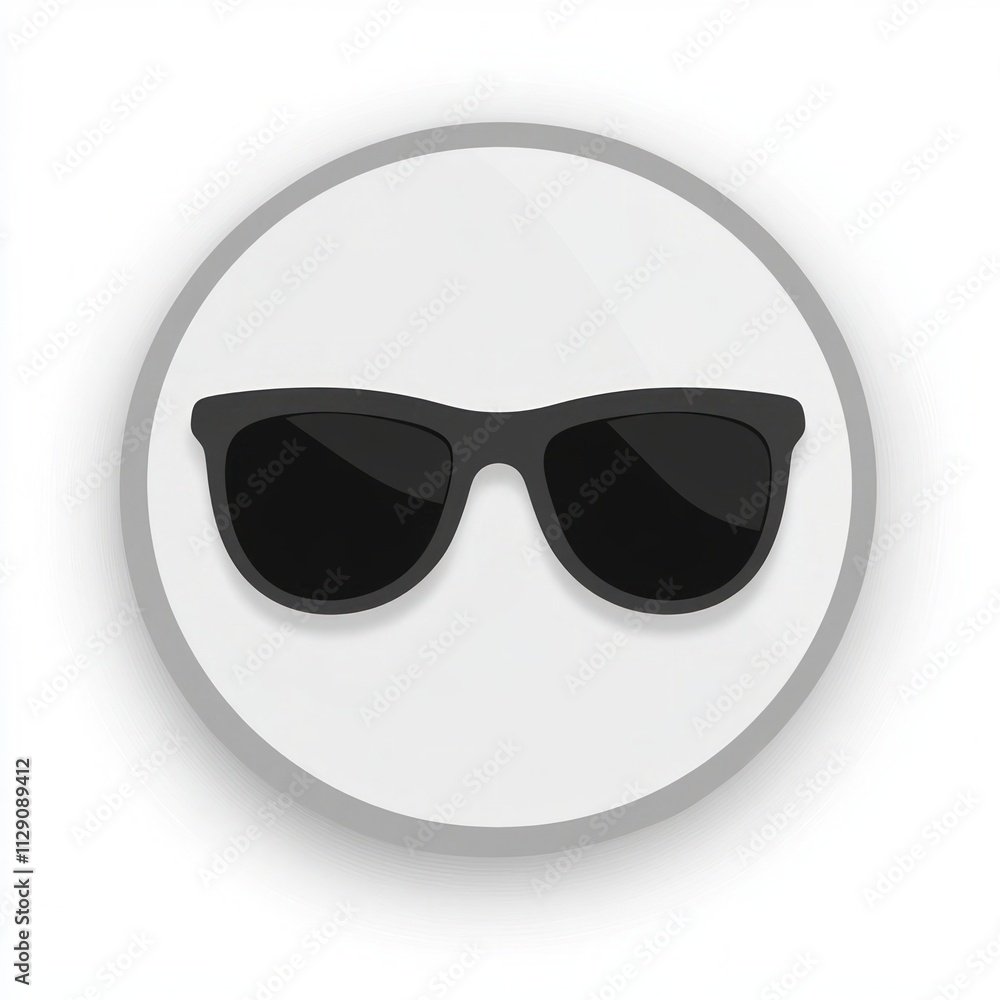 Stylish Black Sunglasses Icon - Trendy Summer Accessories Stylish Black Sunglasses Icon - Trendy Summer Accessories