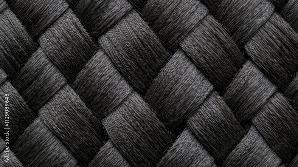 Macro Close-up of Deep Ebony Coily Hair in Photorealistic Detail with Intricate Spiral Patterns Macro Close-up of Deep Ebony Coily Hair in Photorealistic Detail with Intricate Spiral Patterns