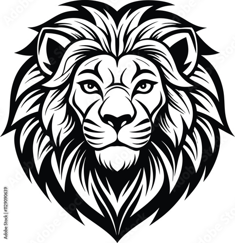 Majestic Lion Head Icon Vector Illustration Design