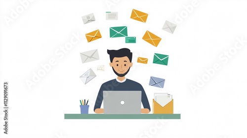 Effective Email Marketing Mailing Service Management Illustration