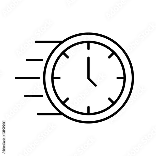 Outline icon related to deadline. Linear icon. Vector illustration.