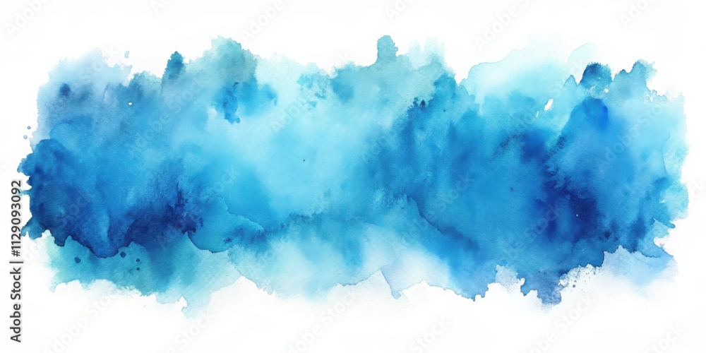 Abstract Blue Watercolor Wash Background with Textured Detail Abstract Blue Watercolor Wash Background with Textured Detail