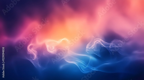 Abstract Colorful Swirling Smoke Design Background