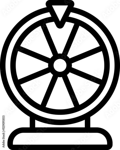 Fortune Wheel Line Icon