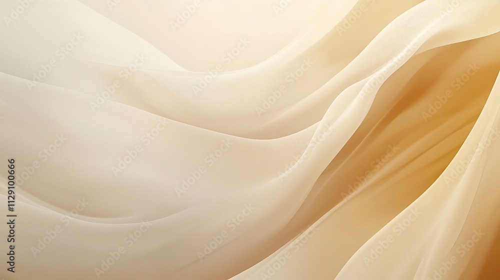 Elegant Draped Beige Fabric Soft Waves Texture Elegant Draped Beige Fabric Soft Waves Texture