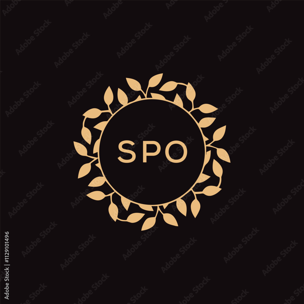 Fototapeta premium SPO letter logo design .