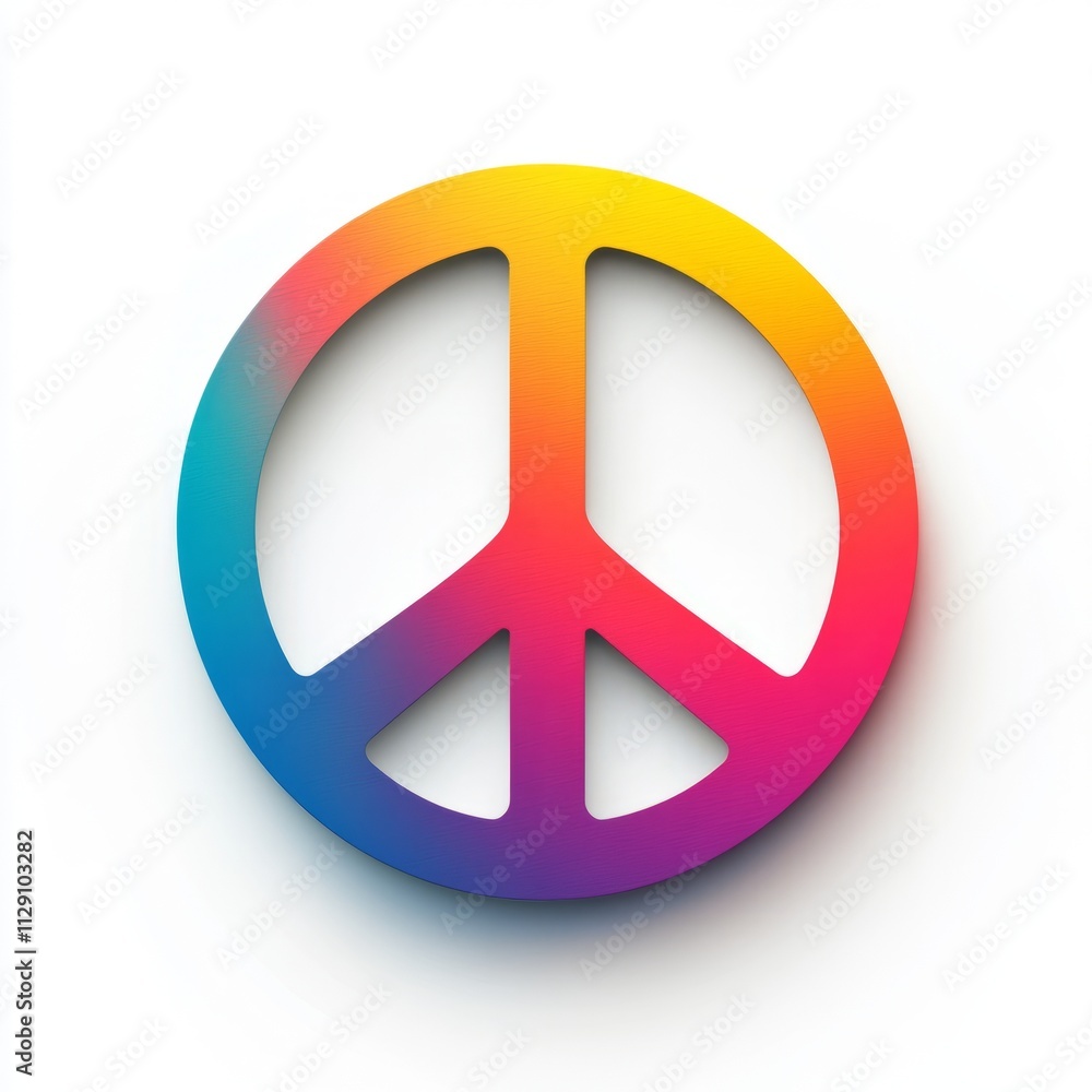 Vibrant Rainbow Peace Symbol Graphic Design Vibrant Rainbow Peace Symbol Graphic Design