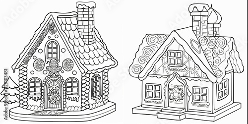 Whimsical Gingerbread House Designs for Festive Coloring and Crafting Fun