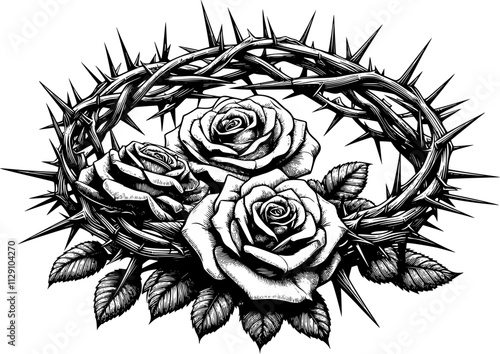 crown of thorns, black crown of thorns vector