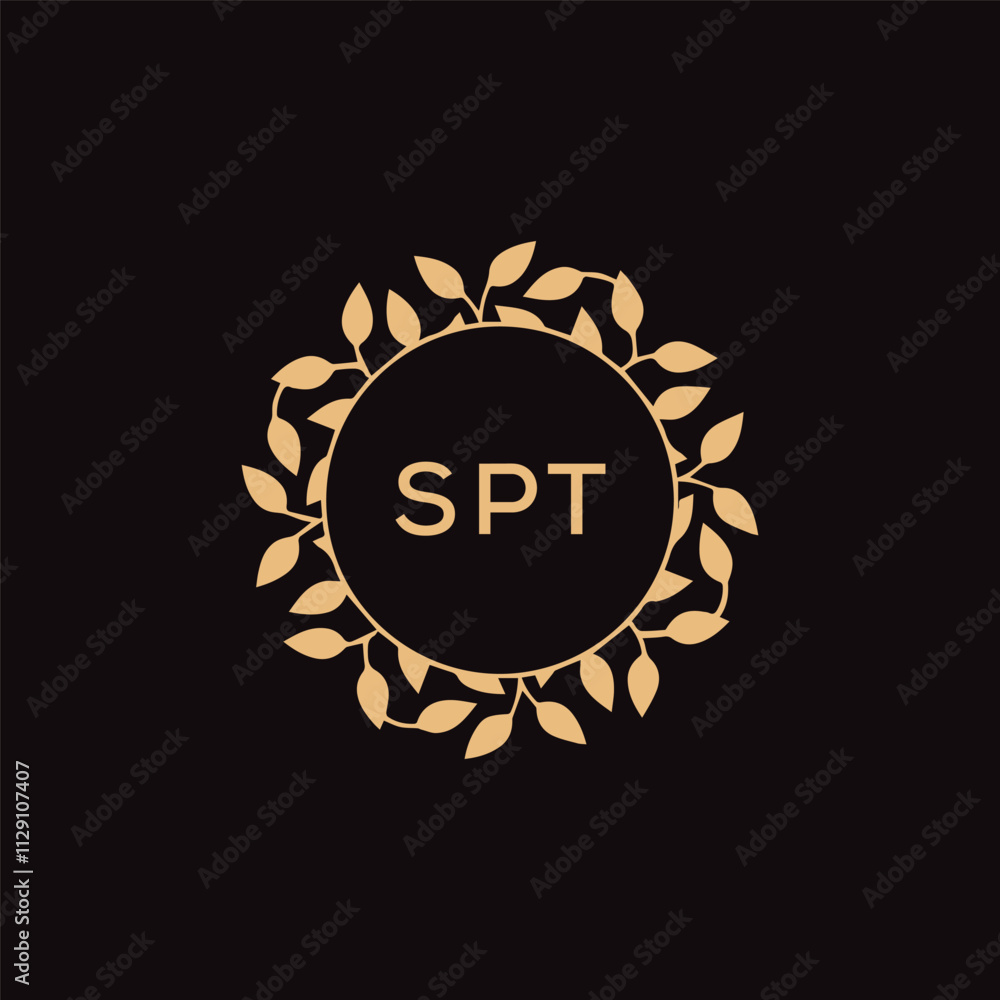 Naklejka premium SPT letter logo design .