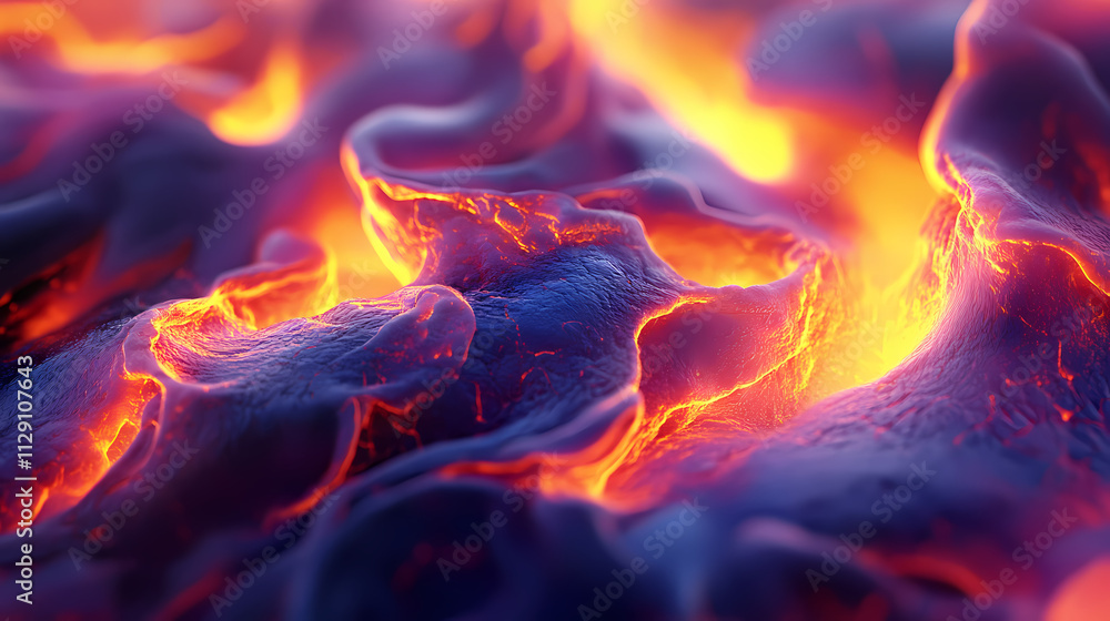 Fototapeta premium 3d material hot magma background. Magma. Illustration