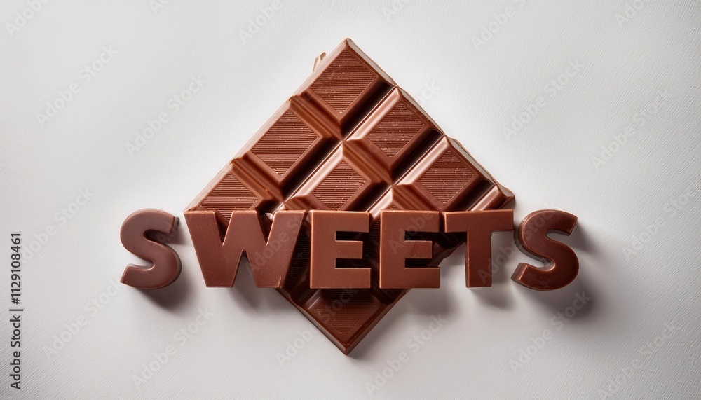 Delicious Chocolate Sweets in Bold Typography Delicious Chocolate Sweets in Bold Typography