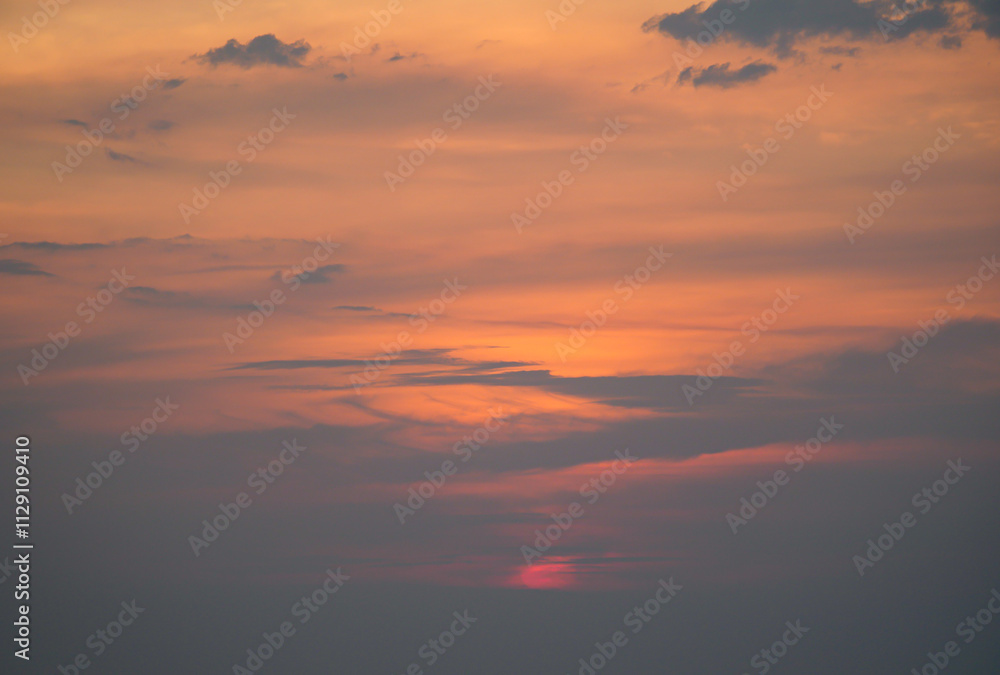 Obraz premium Dark sunset sky