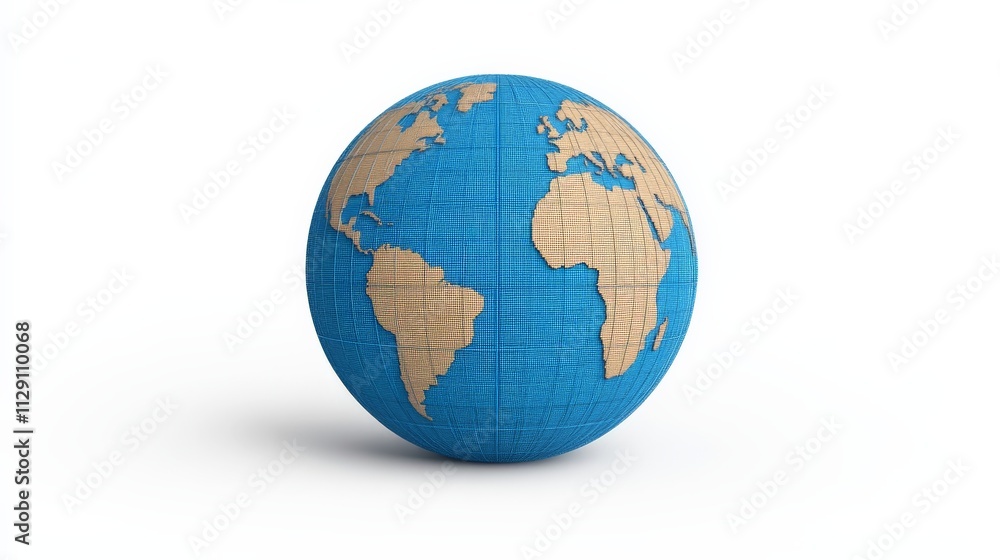 Global Connection: A textured blue globe with continents in brown, symbolizing interconnectedness, exploration, and the vastness of the world. Global Connection: A textured blue globe with continents in brown, symbolizing interconnectedness, exploration, and the vastness of the world.