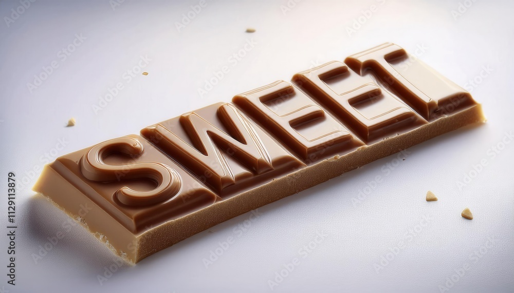 Sweet Chocolate Bar with Text Design,Perfect for Dessert Lovers Sweet Chocolate Bar with Text Design,Perfect for Dessert Lovers