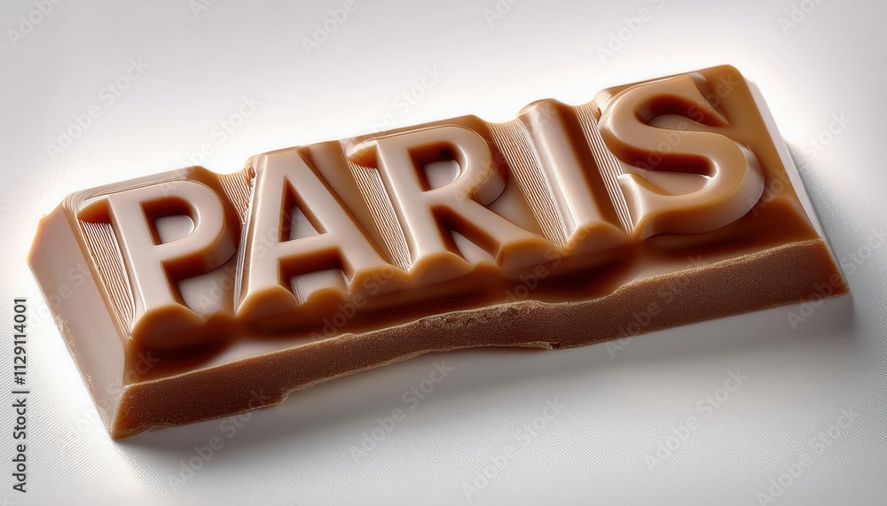 Chocolate Bar Shaped Like the City Name Paris Chocolate Bar Shaped Like the City Name Paris