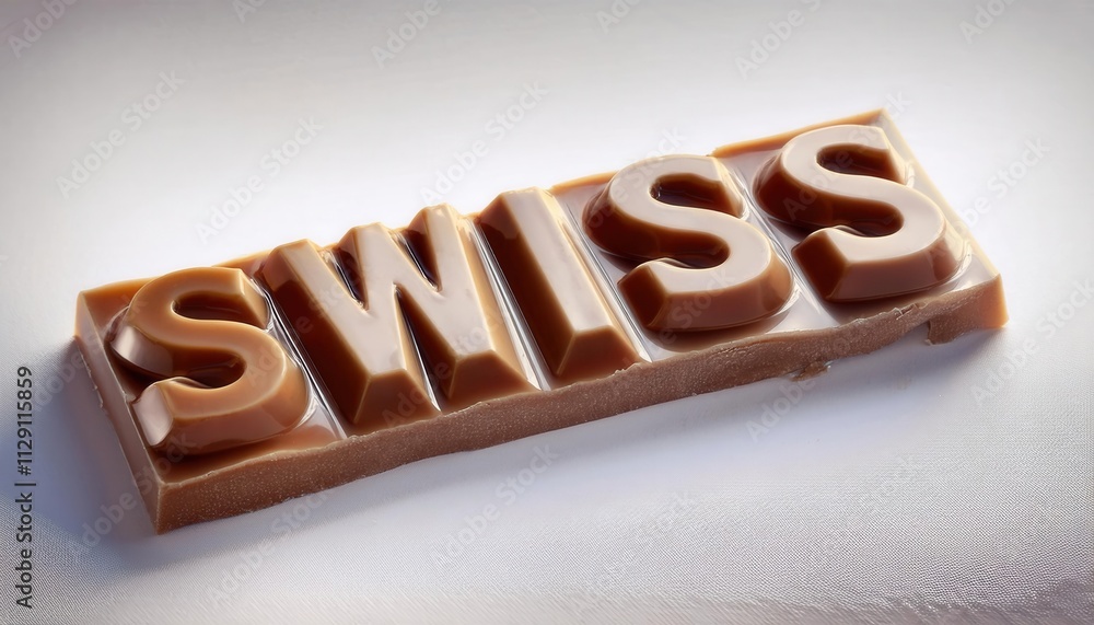 Swiss Chocolate Bar with Bold Lettering Design Swiss Chocolate Bar with Bold Lettering Design