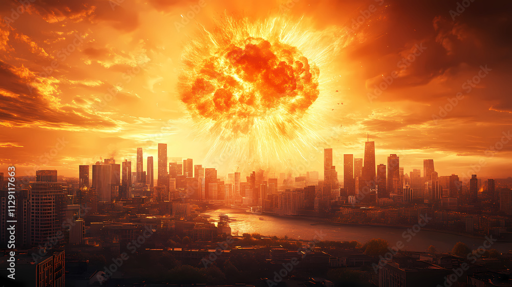 Fototapeta premium The end is near: unveiling the apocalypse in the book of revelation, ai generative. Rapture. Illustration