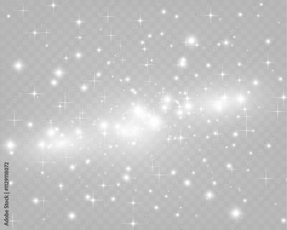 Bright glowing sparkles on a transparent background, resembling a starry or glittering effect. Bright glowing sparkles on a transparent background, resembling a starry or glittering effect.