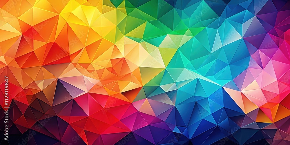 Obraz premium Abstract Geometric Pattern with Vibrant Colors and a Gradient Effect