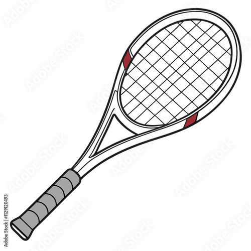 tennis racket and ball