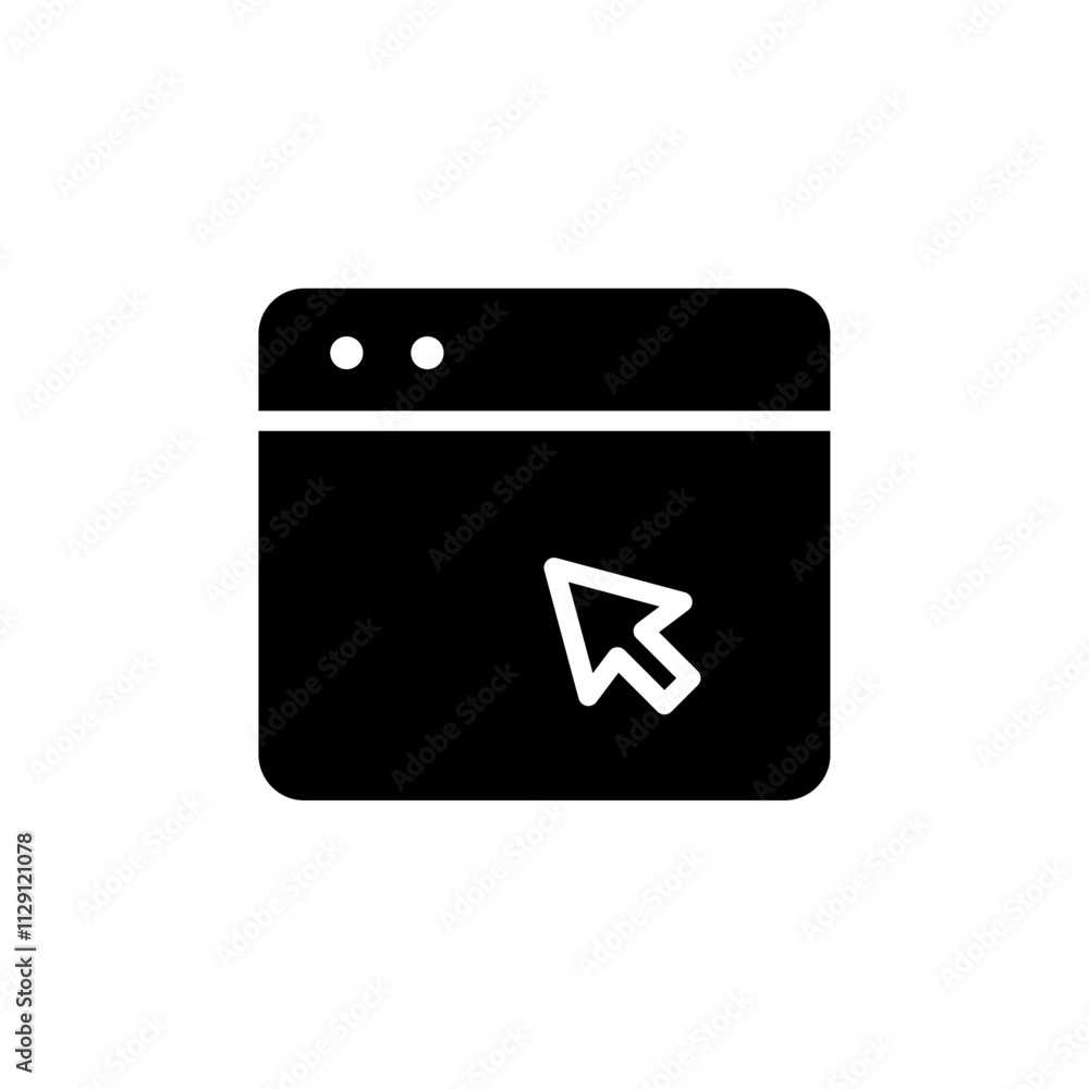 Browser window icon Flat vector set outline Browser window icon Flat vector set outline