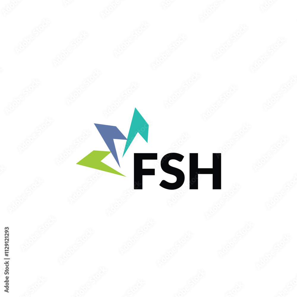 FSH letter logo design on white background. Creative modern FSH letter logo design. Vector design. FSH letter logo design on white background. Creative modern FSH letter logo design. Vector design.