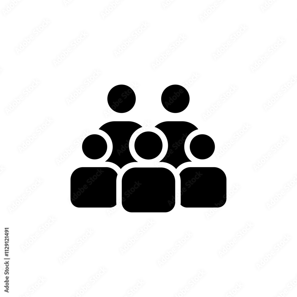 Community icon Flat vector set outline Community icon Flat vector set outline